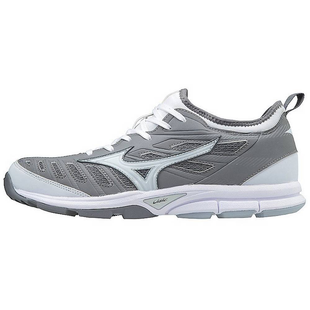 Tenis Baseball Mizuno Player’s Trainer 2 Turf - Homem - Cinzentas/Branco - KOFGJ4617